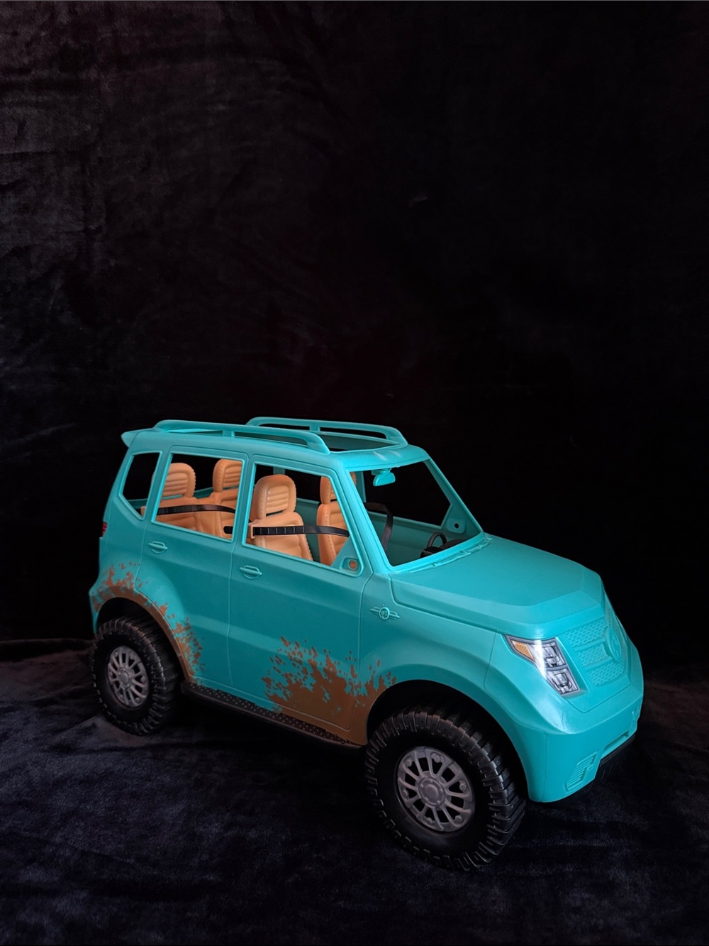 Mattel 2016 Barbie Doll SUV 
Camping Fun Jeep Teal Off Road Mudding Car